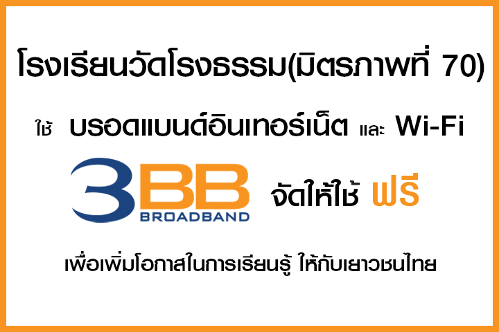 <p>3BB จังหวัดสมุทรสงคราม ได้ส่งมอบอินเทอร์เน็ตโรงเรียนในโครงการ &ldquo;บรอดแบนด์อินเทอร์เน็ต เพื่อการศึกษาฟรี"</p>